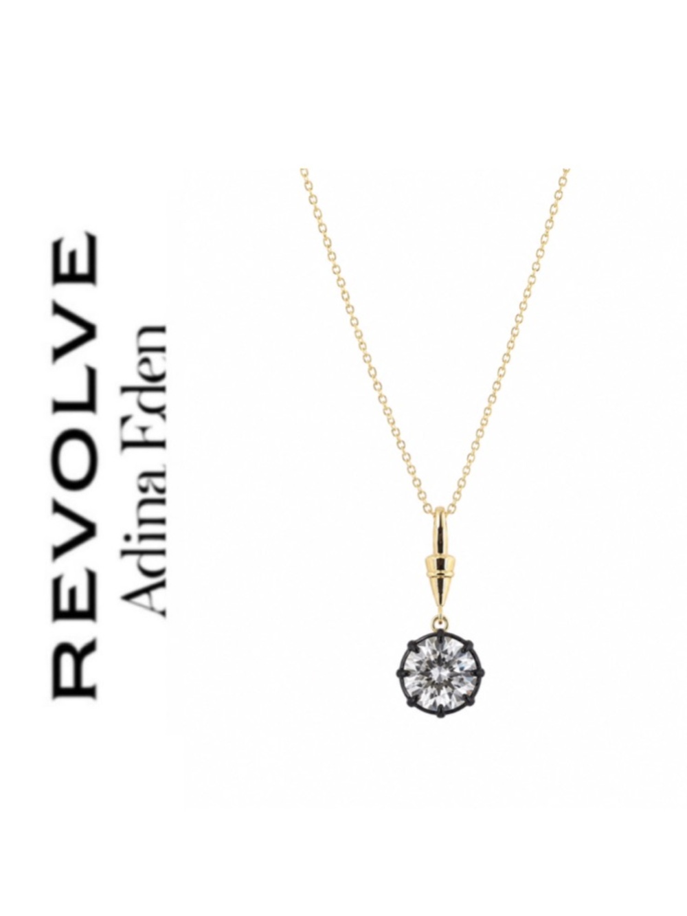 Revolve x Adina Eden Round Encased Statement Necklace Charm